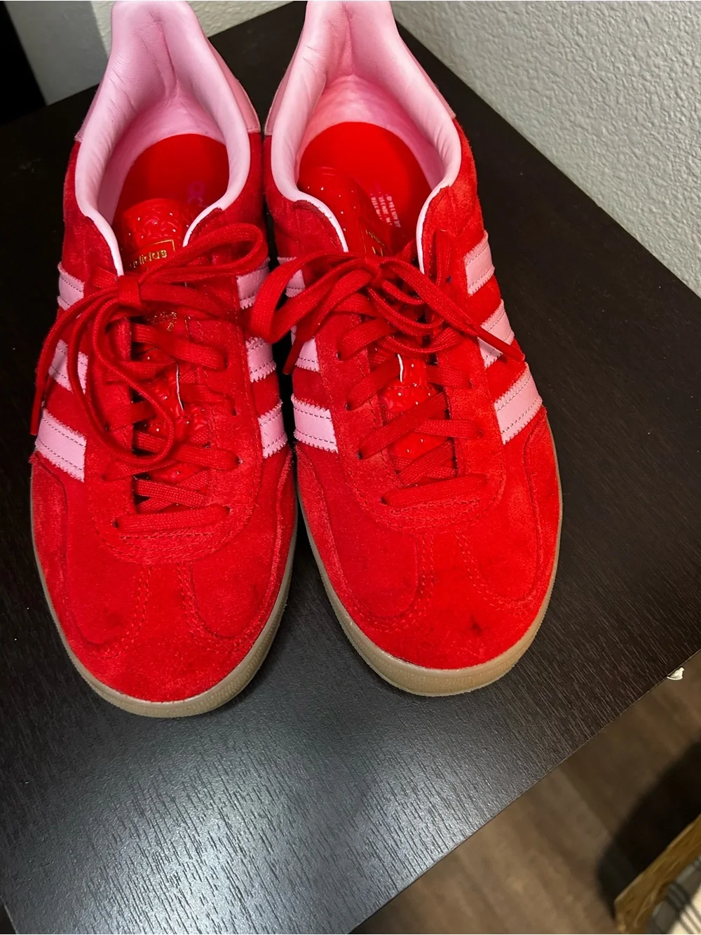 Adidas gazelle Red Suede Low-Top Sneakers size 8.5